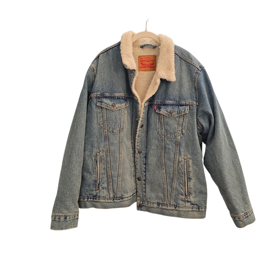 Levi's Light Blue Denim Jacket with Sherpa Lining